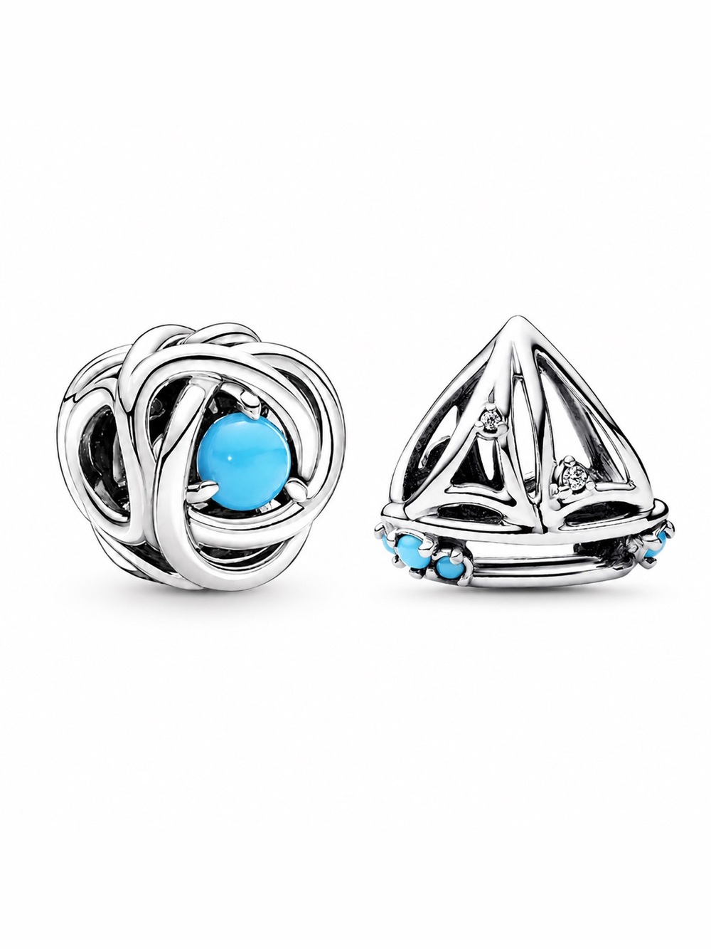 Sailboat & Blue Knot Charm Duo